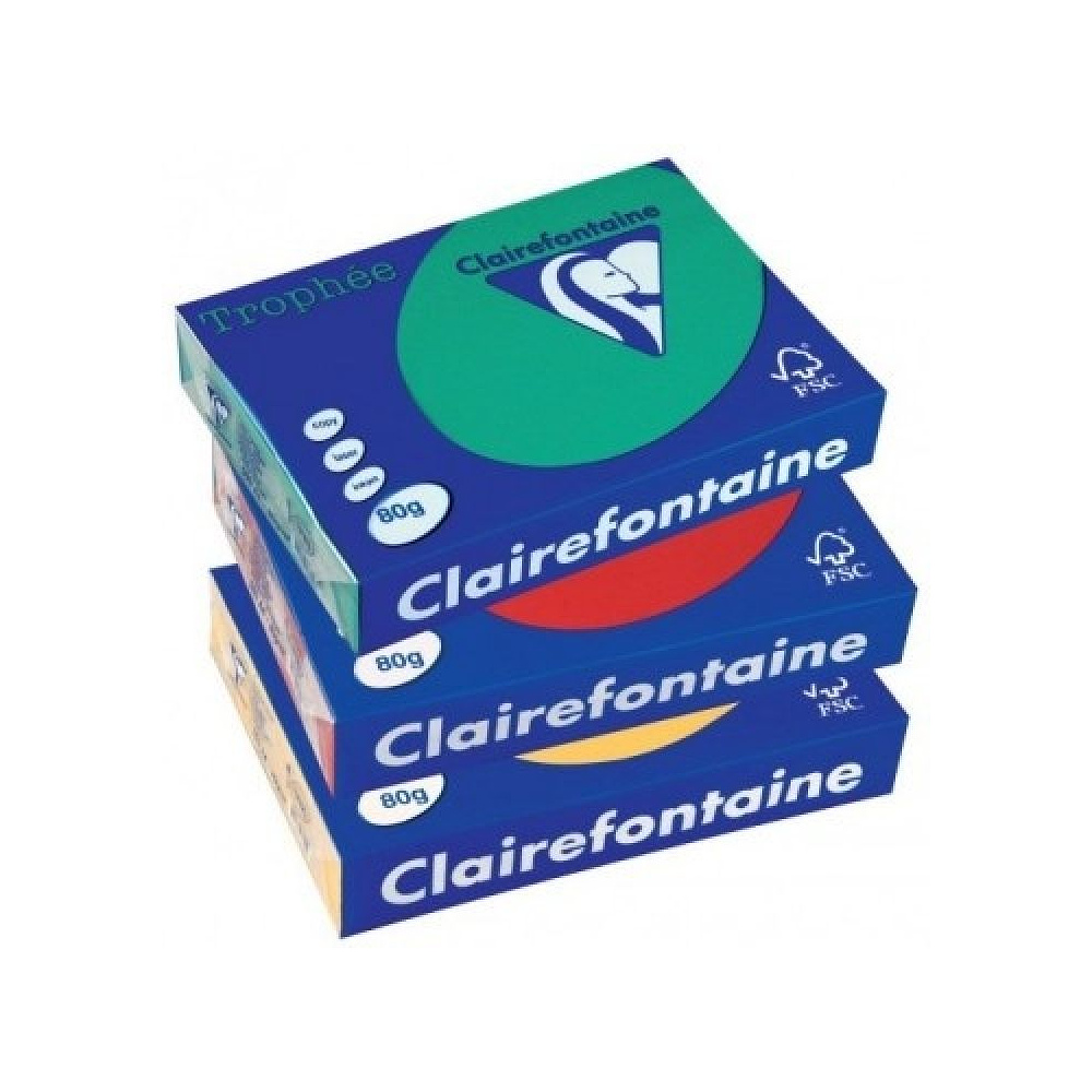 Бумага цветная "Trophée", А4, 100 листов, 80 г/м2, ярко-желтый