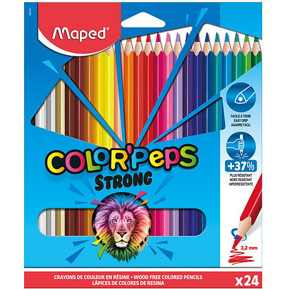 Цветные карандаши Maped "Color Peps Strong", 24 цвета