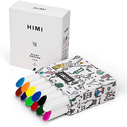 Мелки восковые "Himi Miya Silky Crayon", 12 цветов, ассорти