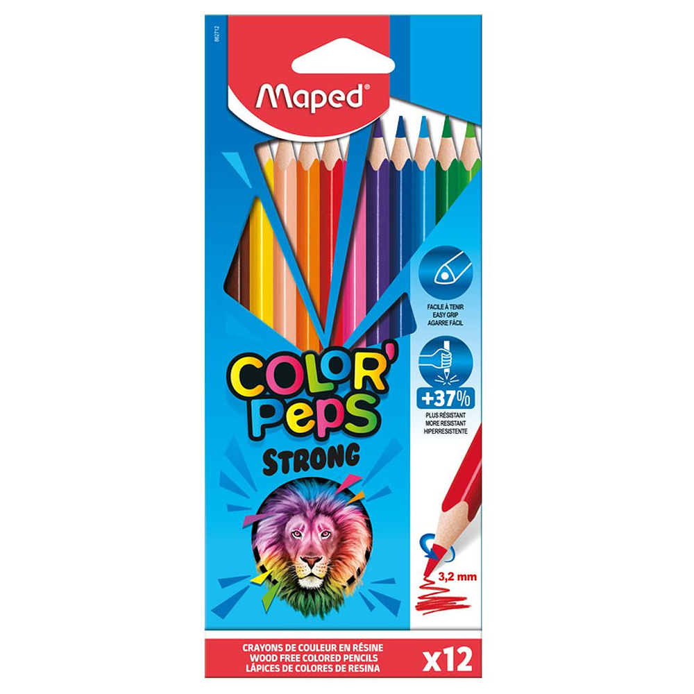 Цветные карандаши Maped "Color Peps Strong", 12 цветов