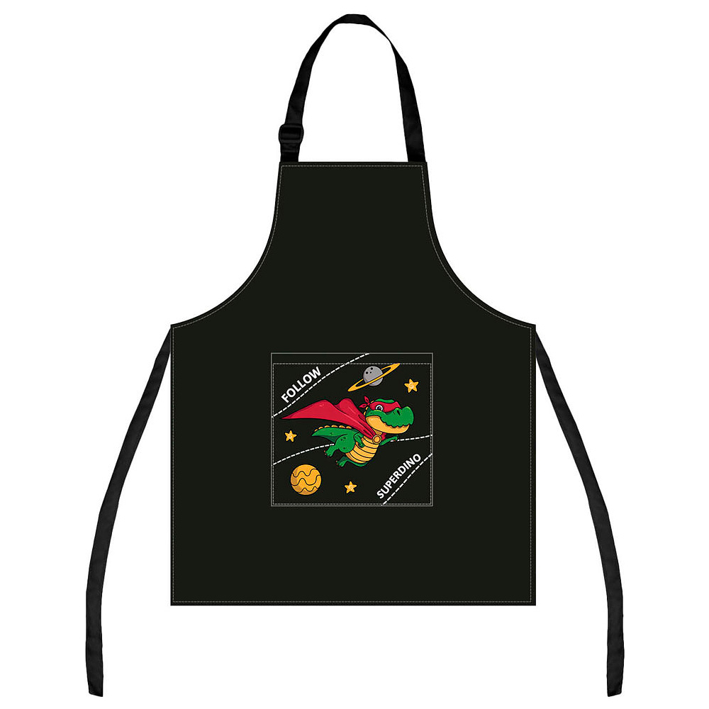 Фартук для труда "Супер дино", черный