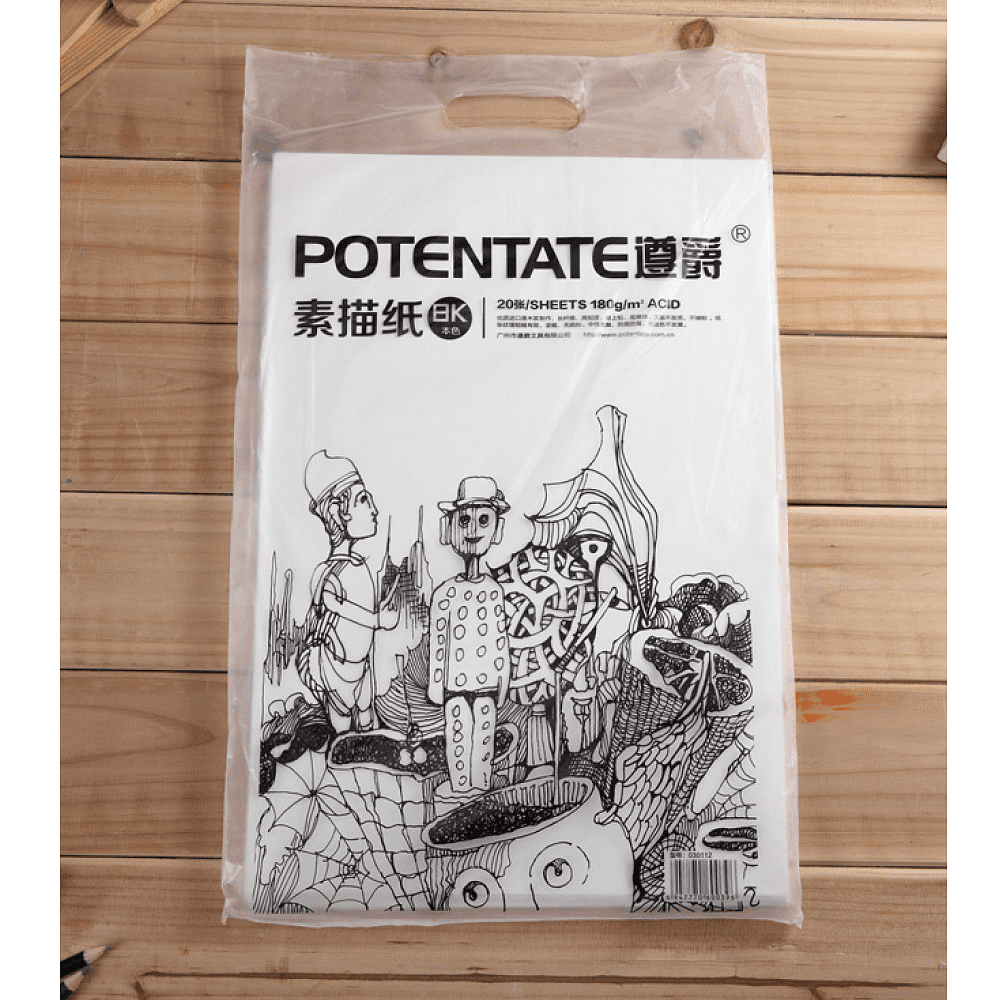 Бумага для рисования "Potentate", 160 г/м2, 39х54 см, натуральный белый - 2