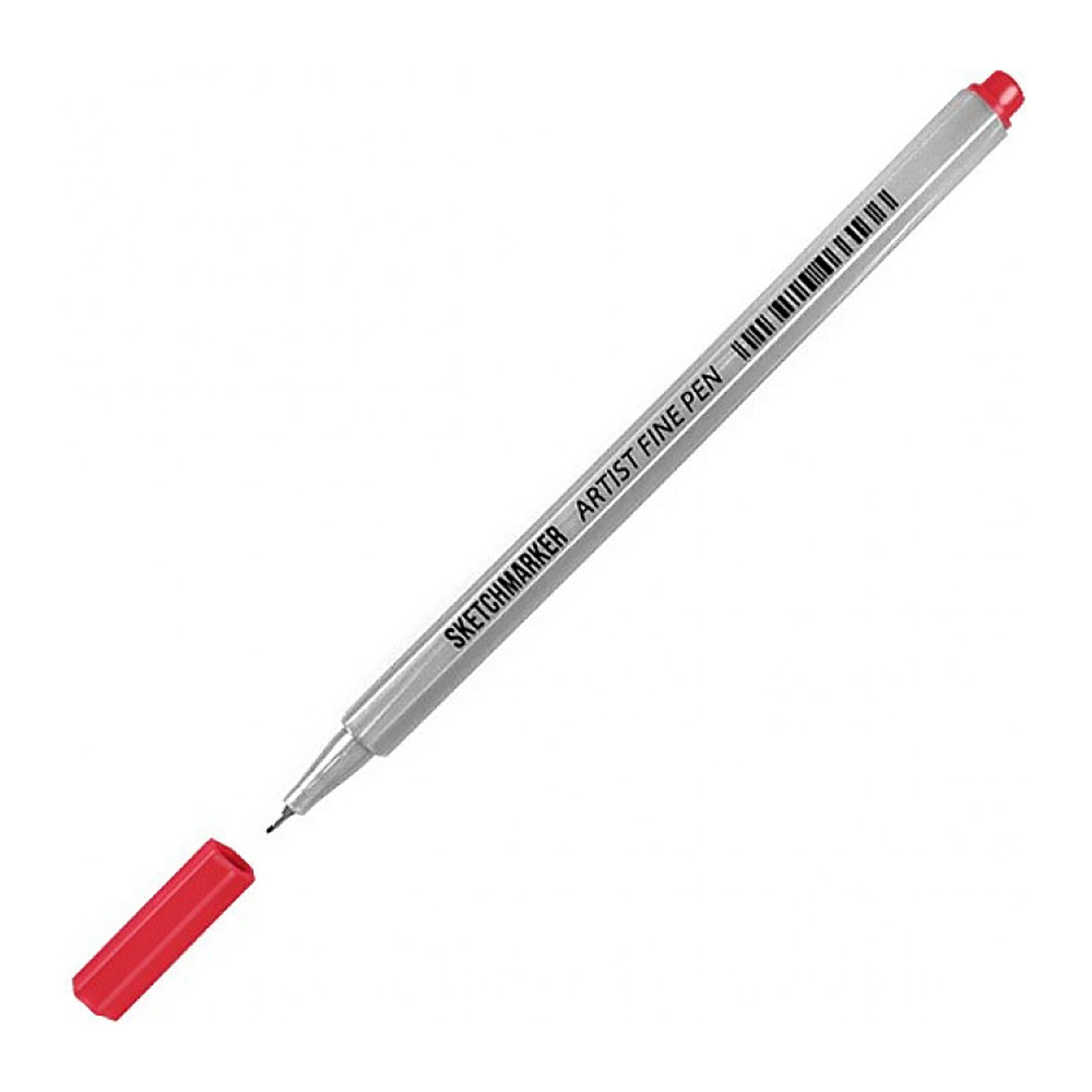 Ручка капиллярная "Sketchmarker", 0.4 мм, красный флуоресцентный