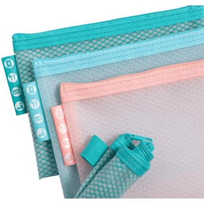 Папка конверт на молнии "Chromaline Pastel", А6, ассорти