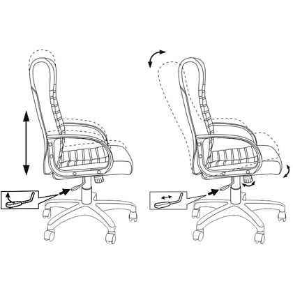 Кресло для руководителя Бюрократ "KB-10LITE", экокожа, пластик, черный - 5