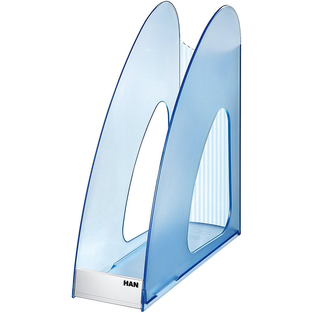 Модуль для бумаги вертикальный "Twin", прозрачный синий - 3