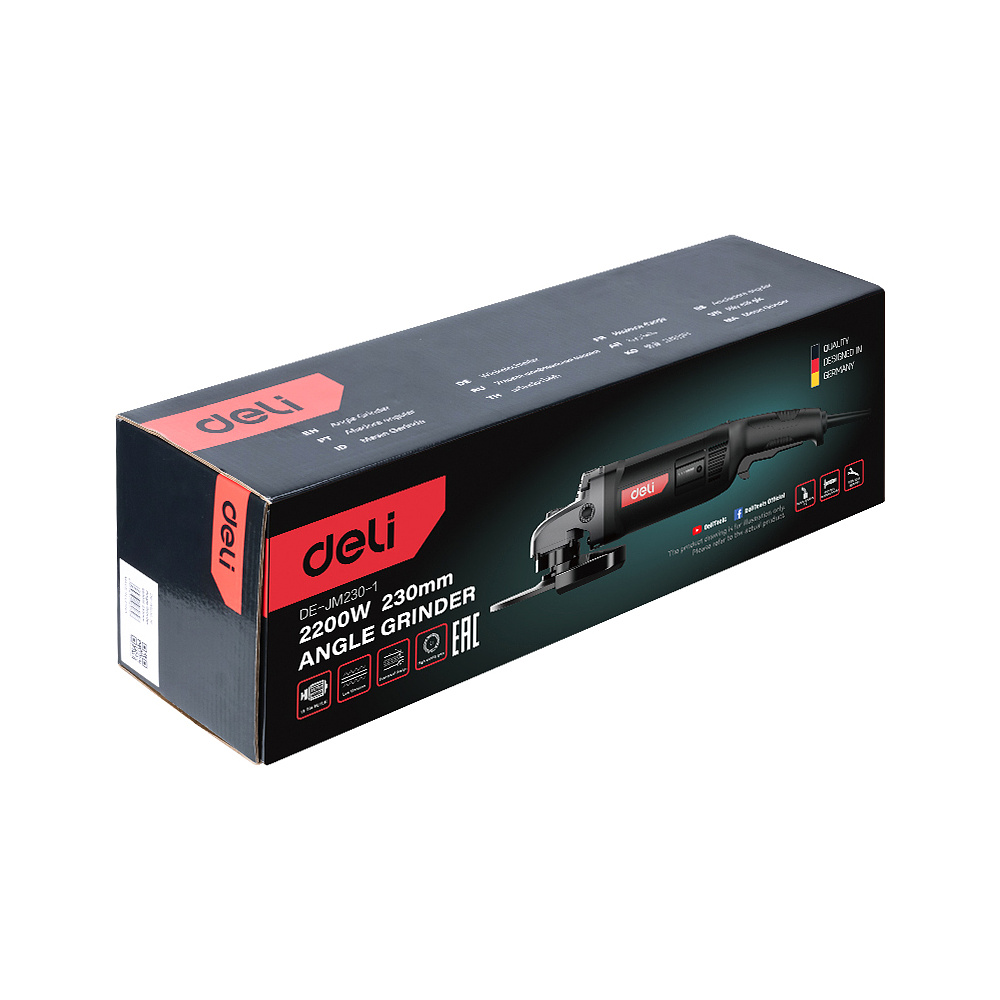Угловая шлифмашина Deli RS EDE-JM230-1E 2200 Вт, 230 мм - 5
