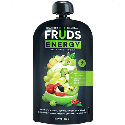 Пюре фруктовое "Smartfood smoothie fruds", вкус груша, яблоко, киви и крыжовник