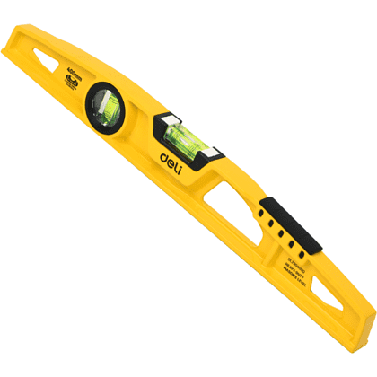 Уровень строительный  Deli YS EDL290400Q, литой, 400 мм, с двойным обзором, пузырьковый