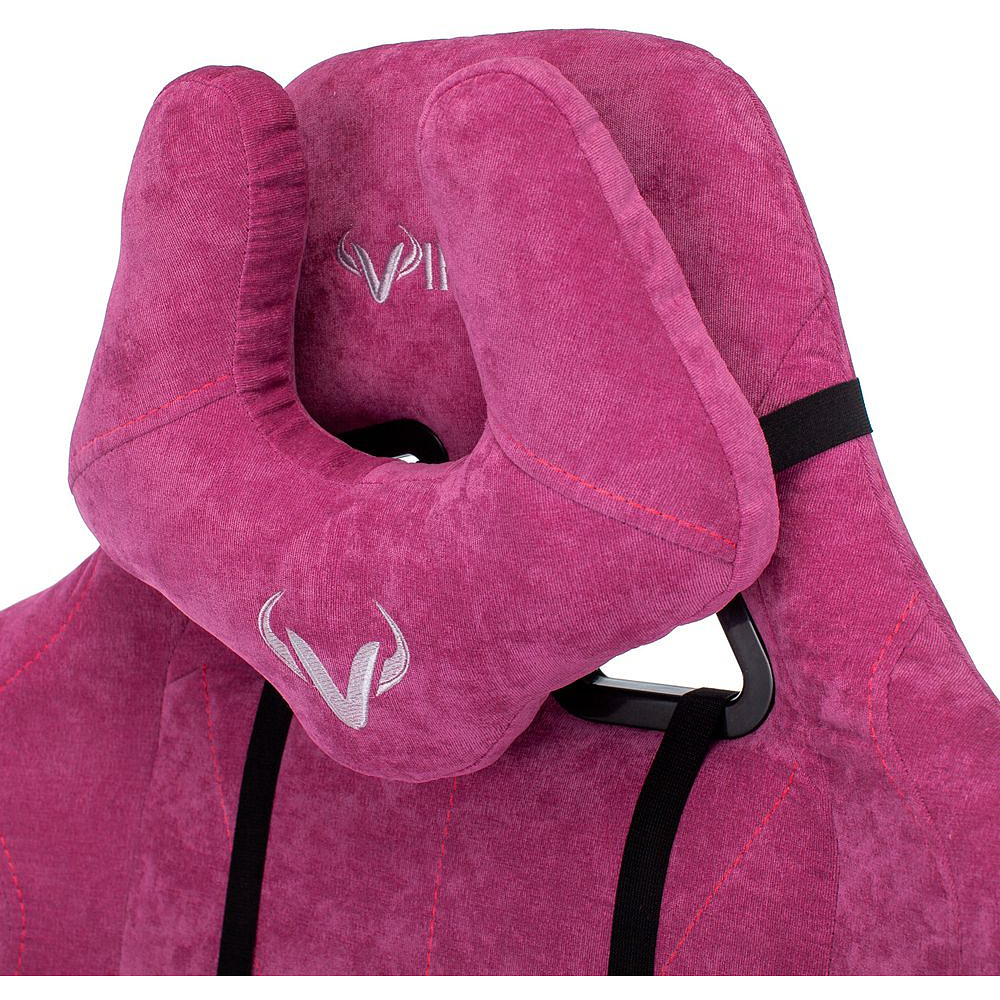 Кресло игровое Бюрократ "VIKING KNIGHT Fabric", ткань, металл, малиновый - 15