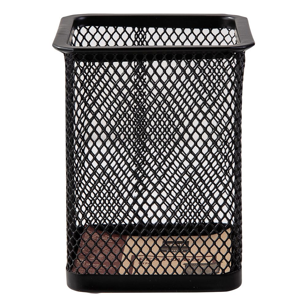 Карандашница "Deli", 80x80x90 мм, черный