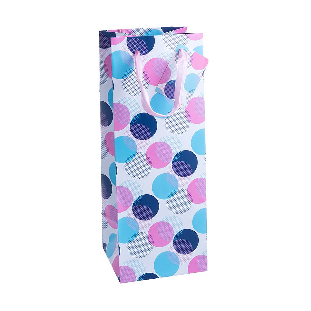 Пакет бумажный подарочный "Для вина", 12.7x33x11.3 см, ассорти (9055945)