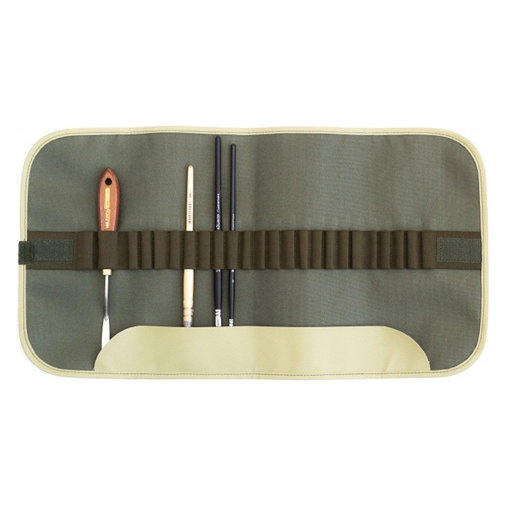 Пенал-органайзер "Малевичъ" для кистей, 26х48, оливковый - 2