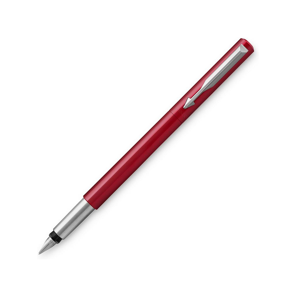 Ручка перьевая "Parker Vector Red", F, красный, патрон черный