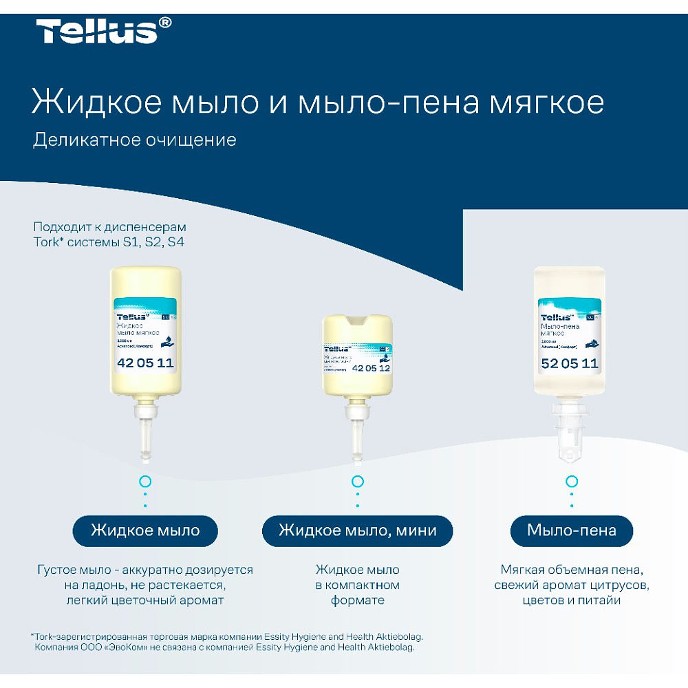 Мыло-пена Tellus Комфорт, 1 л, мягкое, SC4 - 5