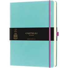 Блокнот Castelli Milano "Aquarela Jade Green", А4, 96 листов, клетка, бирюзовый