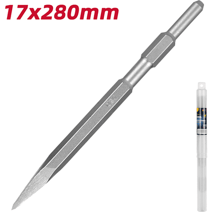 Зубило пиковое Deli YS EDH-HJZ017-E1, для отбойного молотка, 17 x 280 мм, HEX - 4