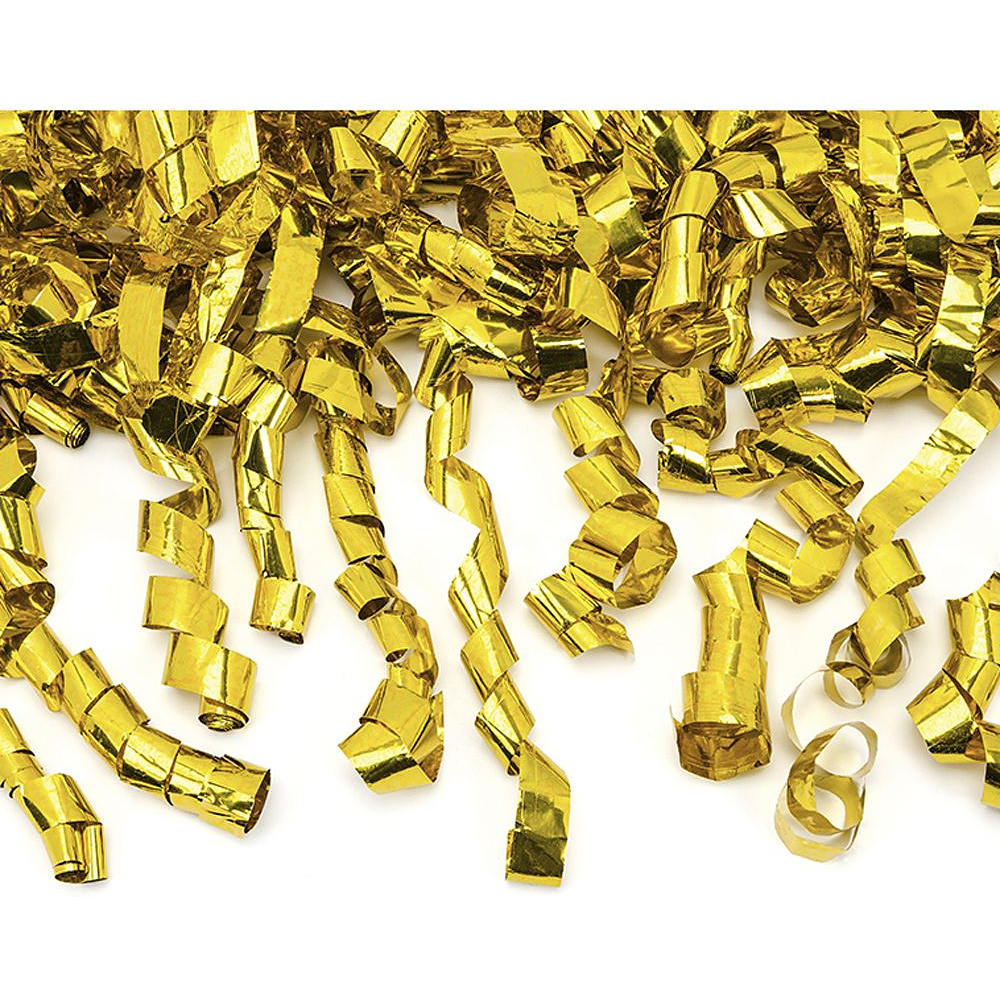 Хлопушка праздничная с лентами, 40 см, золотистый - 3