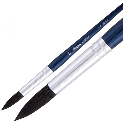 Кисть для рисования "Pinax CREATIVE", акварельная, синтетика, имитация белки, круглая, №2