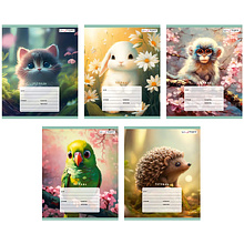 Тетрадь "Зверушки", ассорти