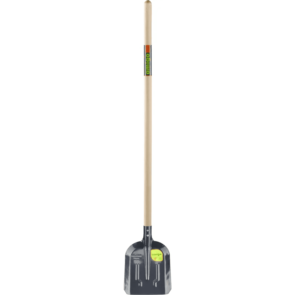 Лопата совковая Amigo Grande 77187, 280х230 мм, с черенком 