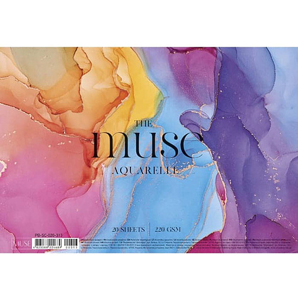 Блок-склейка бумаги для акварели "The muse aquarelle", A4, 220 г/м2, 20 листов - 2