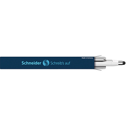Ручка шариковая автоматическая "Schneider Senator Epsilon Touch", белый, серебристый, стерж. сини - 4