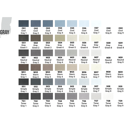 Маркер перманентный двусторонний "Sketchmarker Brush", SG4 простой серый 4 - 2