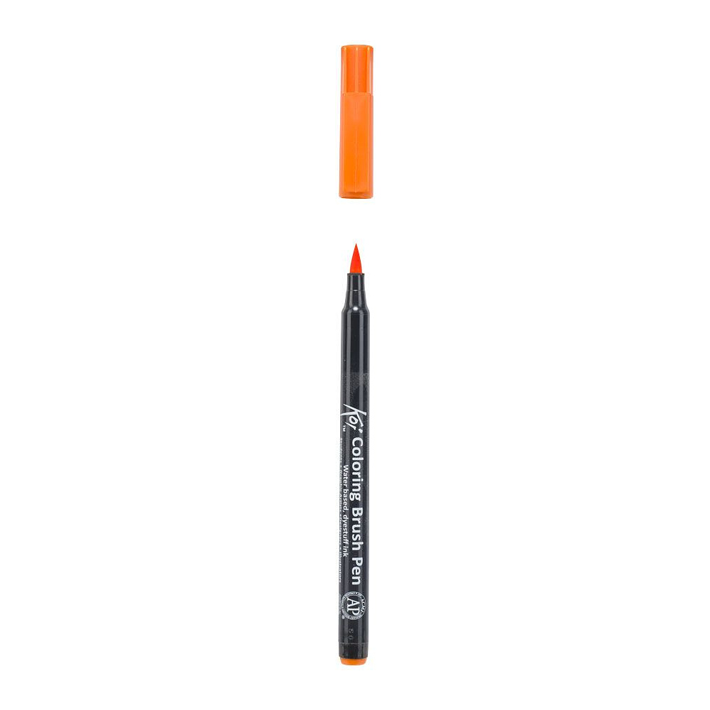 Маркер акварельный "Koi Color Brush", оранжевый - 3