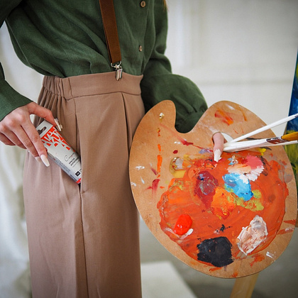 Краски акриловые "Сонет", 606 фиолетовая темная, 75 мл, туба - 4