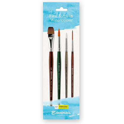 Набор кистей "Escoda. First steps in watercolor set", набор 4 шт