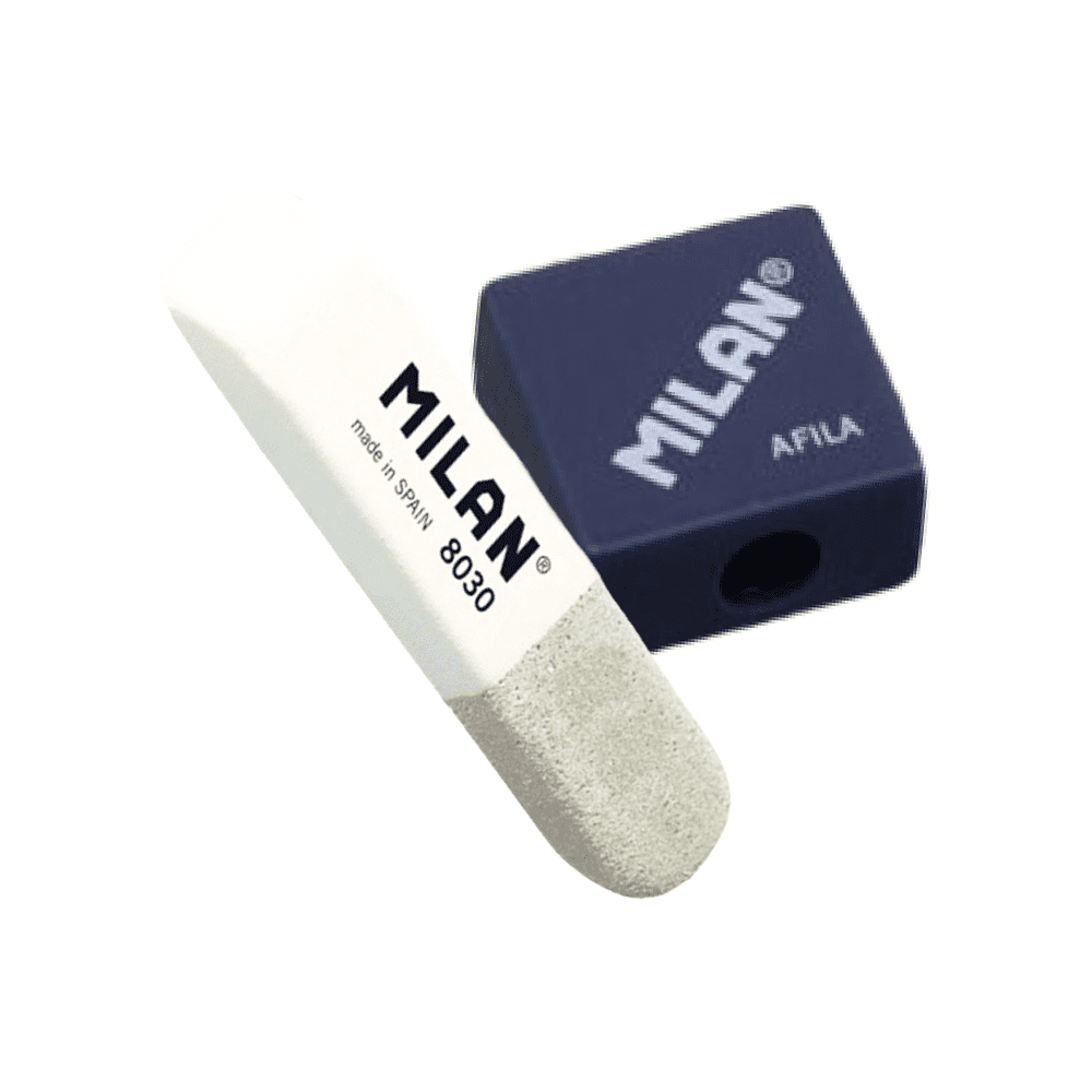 Набор Milan точилка "Afila" + ластик "8030"