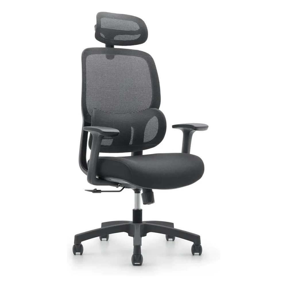 Кресло для руководителя SitZone U-073A сетка, ткань, пластик, черный, -30%