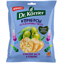 Чипсы "Dr.Korner" цельнозерновые с оливковым маслом и розмарином, 50 г