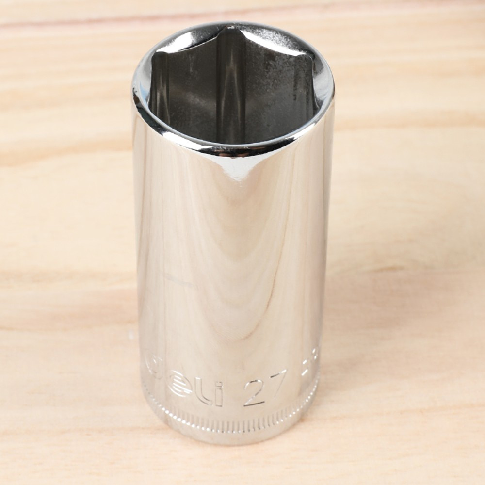 Головка торцевая шестигранная Deli YS EDQ4327 1/2", 27 мм, глубокая, серебристый - 3