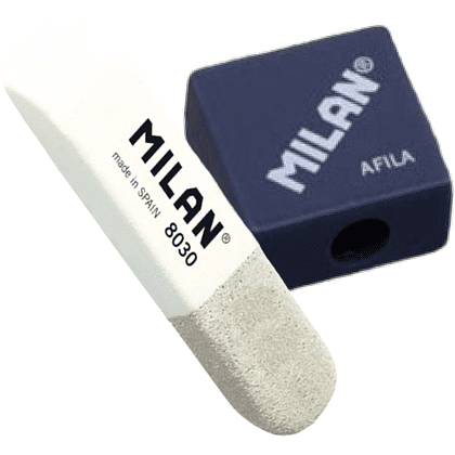 Набор Milan точилка "Afila" + ластик "8030"