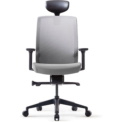Кресло для руководителя Bestuhl "J1", сетка, ткань, пластик, серый  - 2