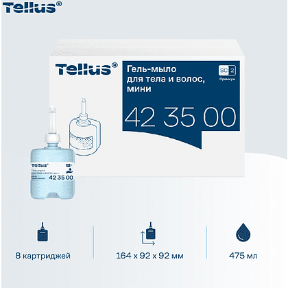 Мыло-гель Tellus Премиум для тела и волос, 475 мл, SC2 мини - 7