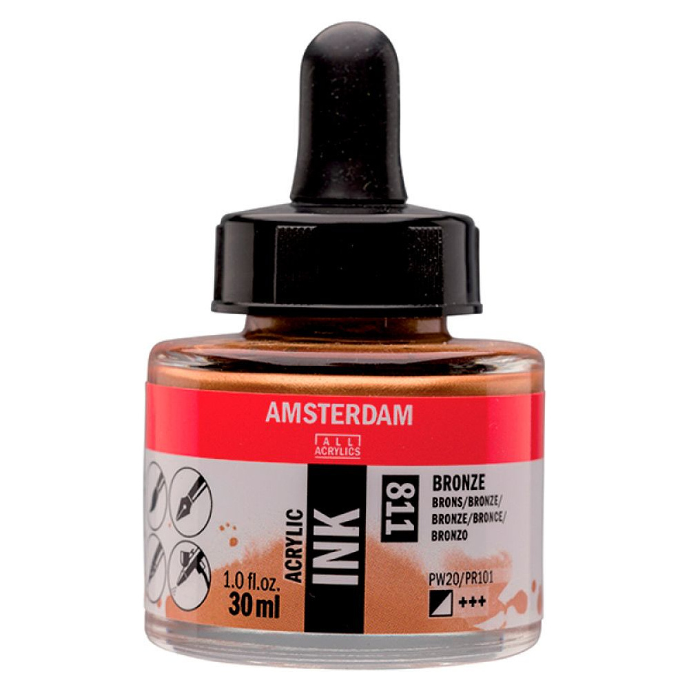Краски жидкий акрил "Amsterdam", 811 бронза, 30 мл