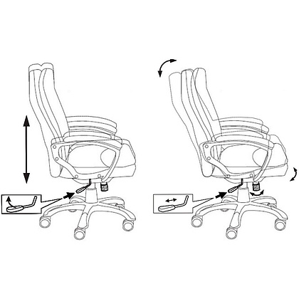 Кресло для руководителя "Бюрократ CH-868YAXSN", кожзам, пластик, бежевый - 6