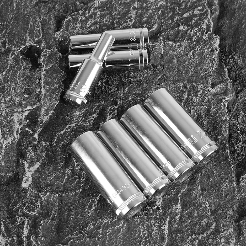 Головка торцевая шестигранная Deli YS EDQ4327 1/2", 27 мм, глубокая, серебристый - 2