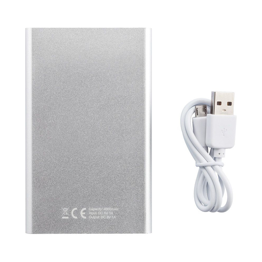 Зарядное устройство Power Bank "P324.952", 4000 мА·ч, серебристый, белый - 2