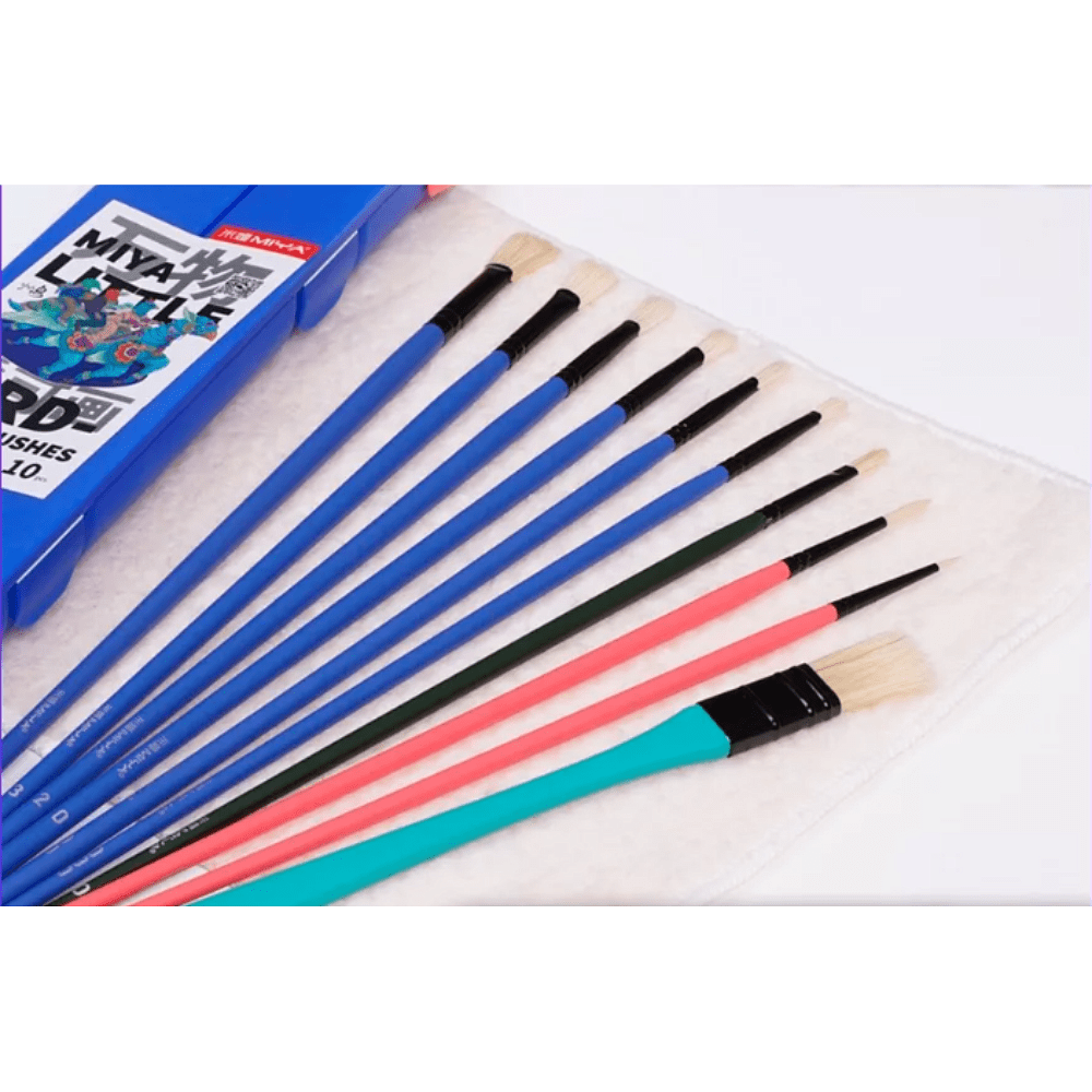 Набор кистей Himi "Miya Little Bird", микс, 10 шт, голубой - 2