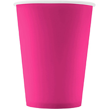 Стакан картонный 300 мл, 1сл., 50шт/упак, розовый