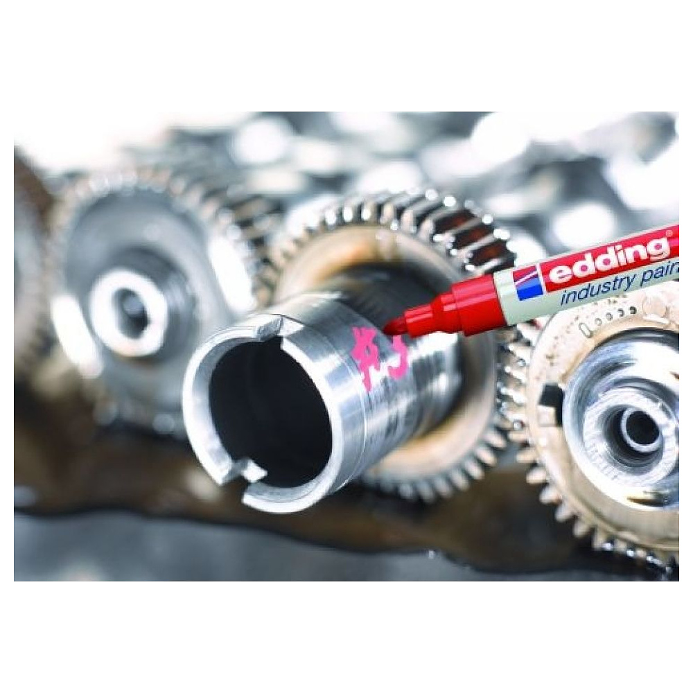 Маркер перманентный на нитрокраске Edding "750", черный - 5