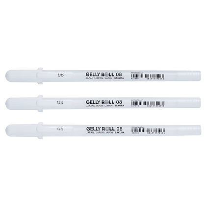 Набор гелевых ручек "Gelly Basic, 3 шт., белый - 2