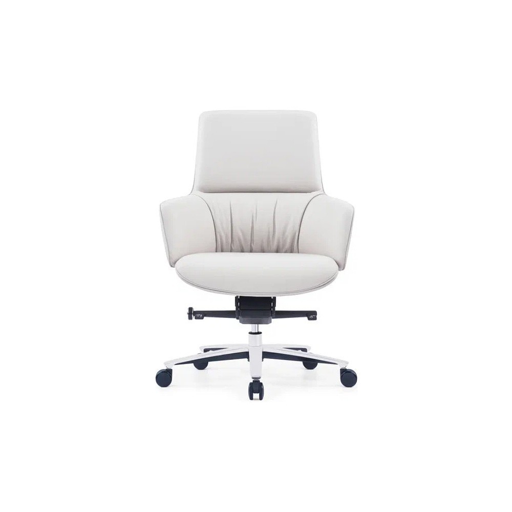 Кресло для руководителя SitZone CH-500B, кожа, алюминий, белый, -30% - 2