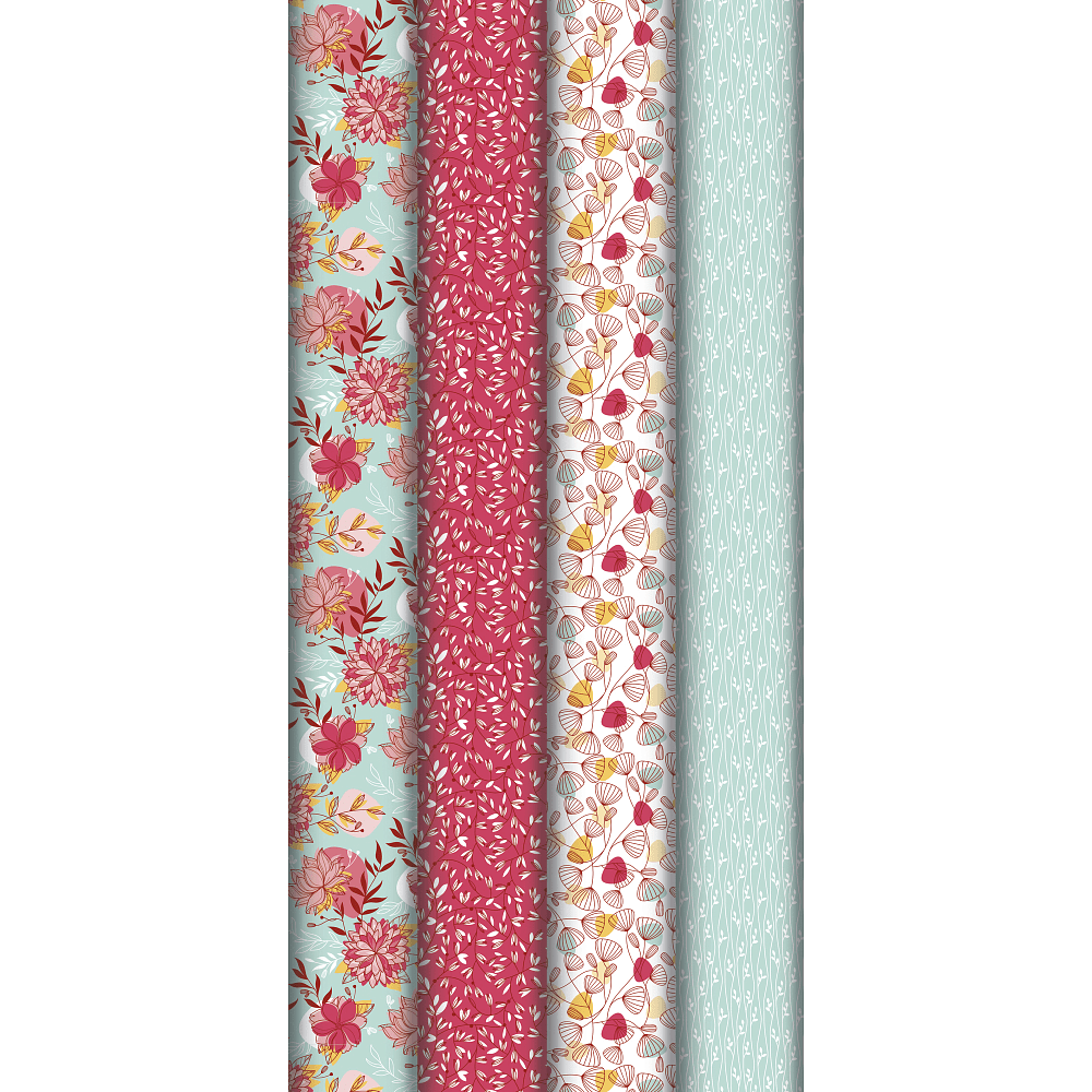 Бумага декоративная в рулоне "Flora", 2x0.7 м, ассорти