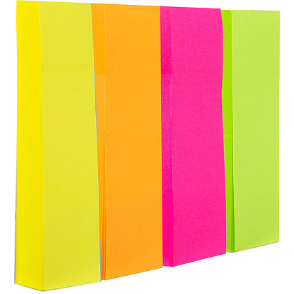 Закладки бумажные "Deli", 76x19 мм, 100 шт, ассорти - 2