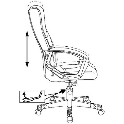 Кресло игровое Бюрократ "Zombie 10", ткань, экокожа, пластик, черный - 7